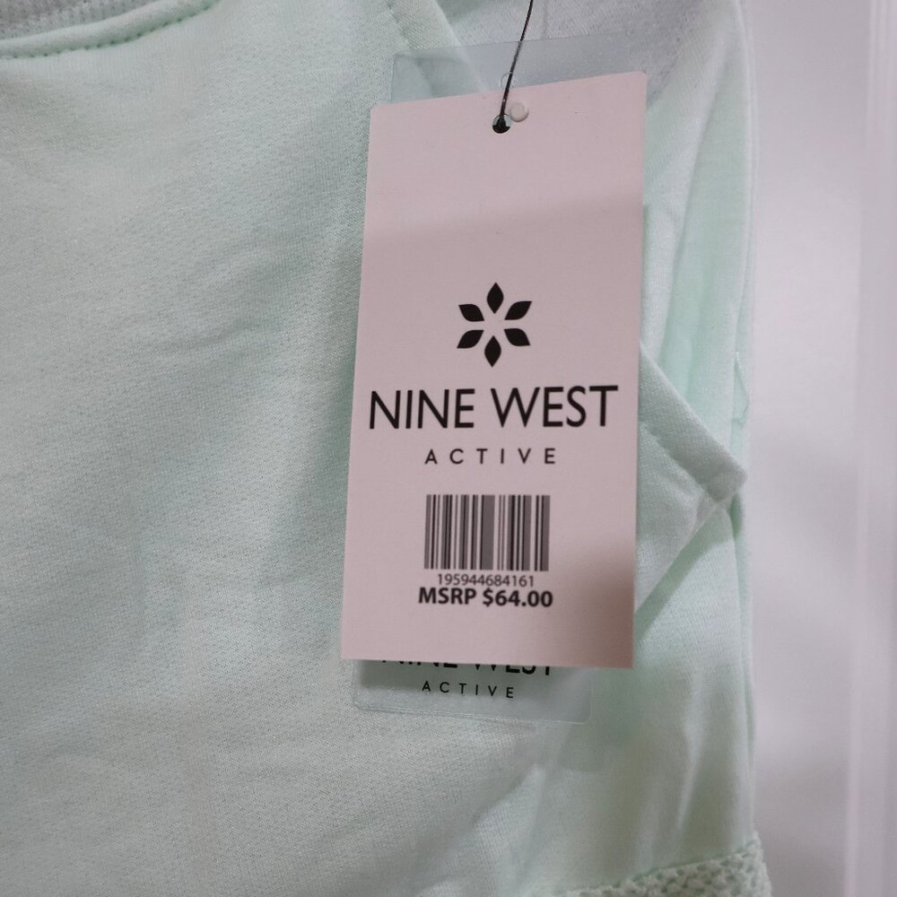 Nine West Active Mesh Cargo Joggers Mint Green Drawstring NWT Size Medium - Picture 4 of 6